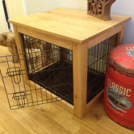Solid Oak Framed Dog Crates